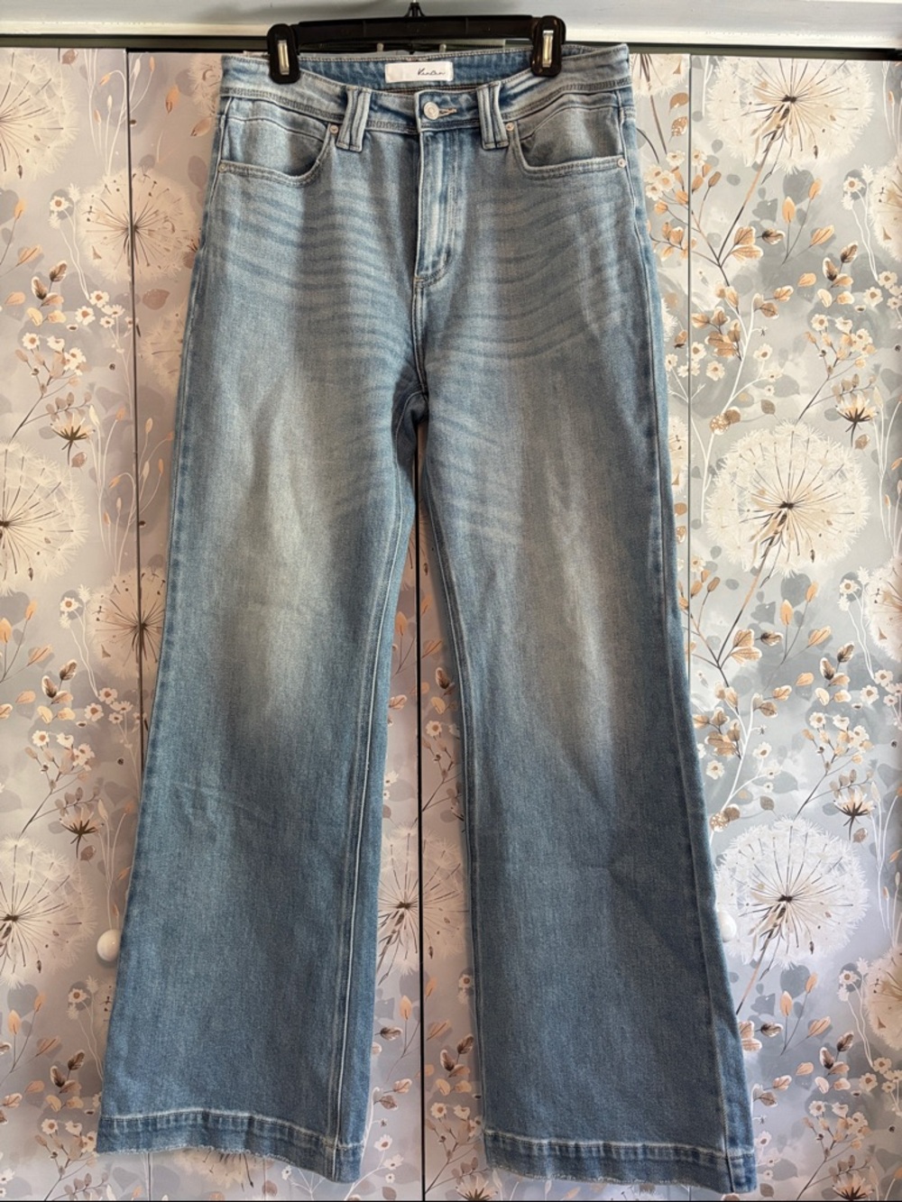 KanCan High-Rise, Light Wash Wide Leg Flare Jeans